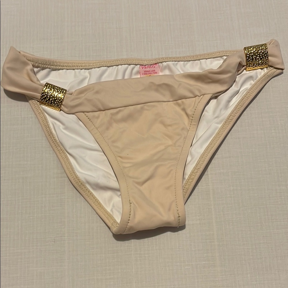 VENUS Gold and Cream Bikini with Minimalist Design